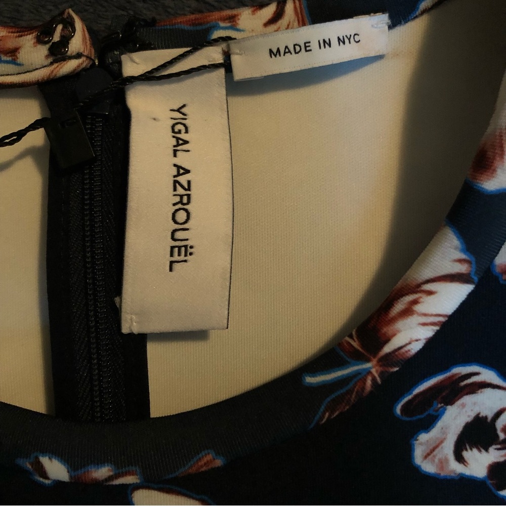 NEW NWT YIGAL AZROUEL Dress Floral Printed Scuba - Picture 9 of 14
